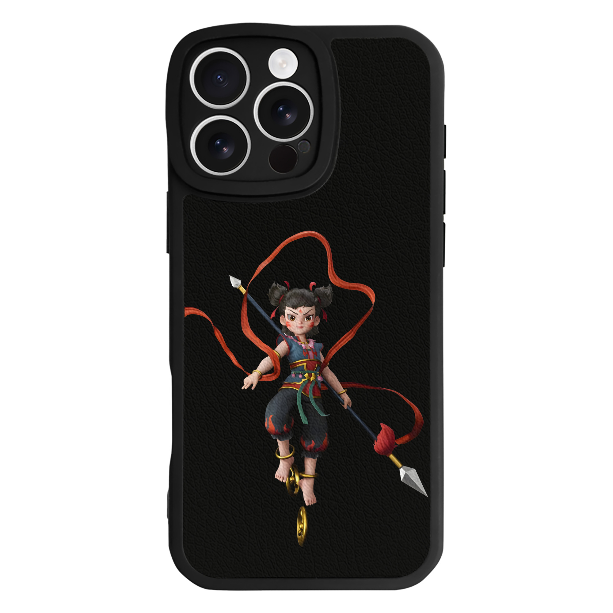 （画像用） Ne Zha 2 ナタ 魔童の大暴れ 【iPhone 16シリーズ対応】シリコンスマホケース（レザー調） 材質：シリコン